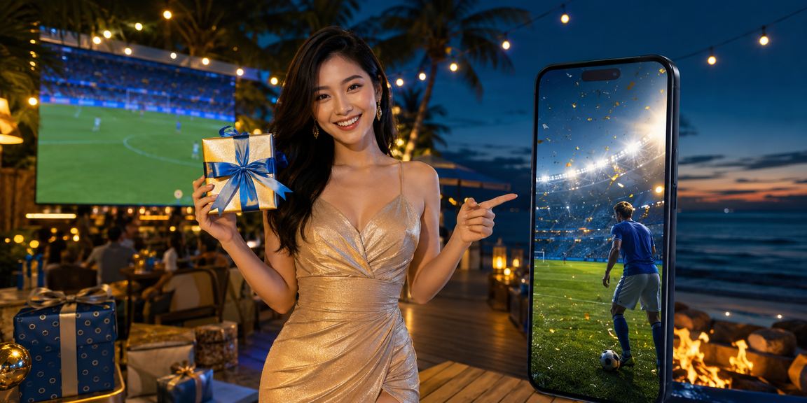 Người hâm mộ bóng đá xem trận và tham gia cá cược trực tuyến tại bãi biển Phú Quốc